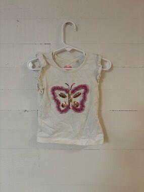 Freestyle Revolution Butterfly Top Girls 4T Sequin Tulle Shirt